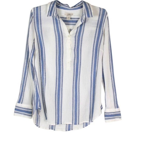 J Crew crinkled popover shirt - Picture 1 of 8